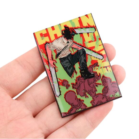 Chainsaw Man Manga Cover DENJI Enamel Pins -Chainsaw-1 - Picture 1 of 4